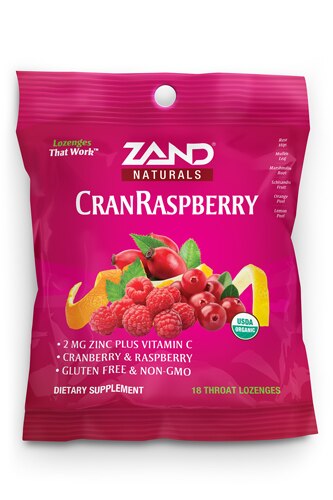 Zand Organic Herbalozenge® Cranberry Raspberry -- 18 Lozenges
