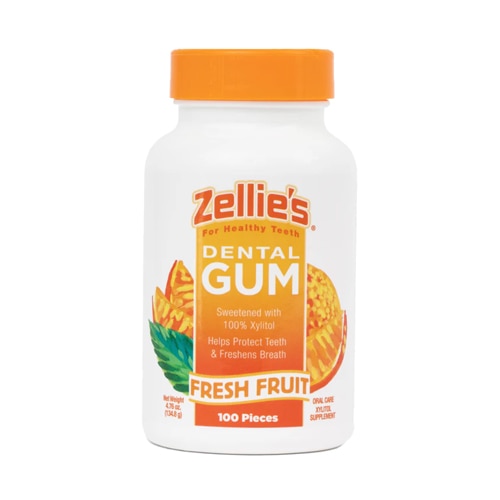 Zellie's 100% Xylitol Sugar Free Chewing Gum Fresh Fruit