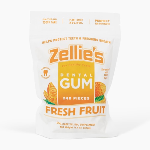 Zellie's 100% Xylitol Sugar Free Chewing Gum Fresh Fruit