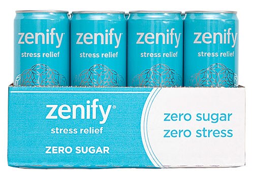 Zenify Stress Relief Antioxidant Beverage Zero Sugar -- 12 Cans