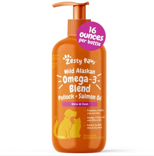 Zesty Paws Dog & Cat Wild Alaskan Omega-3 Blend Skin & Coat Supplement