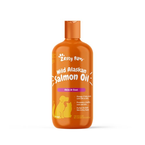 Zesty Paws Wild Alaskan Salmon Oil for Cats & Dogs -- 16 fl oz