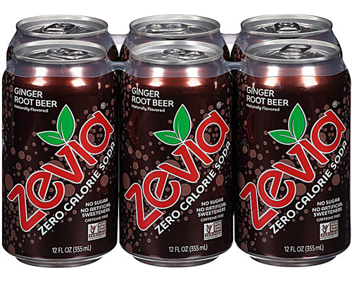 Zevia Zero Calorie Soda Ginger Root Beer