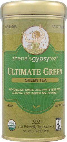 Zhena's Gypsy Tea Ultimate Green Tea -- 22 Eco-Friendly Tea Sachets