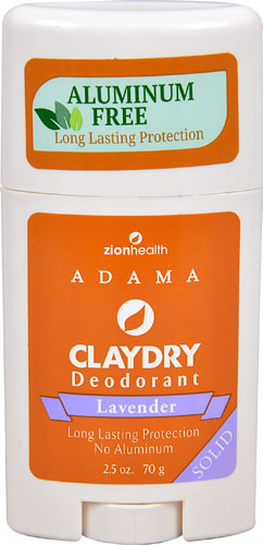 Zion Health Adama Minerals ClayDry Deodorant Lavender -- 2.5 oz