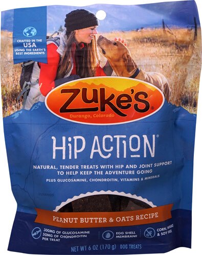 Zuke's Hip Action Dog Treats Peanut Butter &amp; Oats -- 6 oz