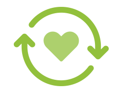 heart with circling arrows