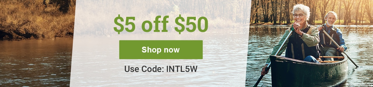 $5 off $50 order. Use code: INTL5W. Shop now