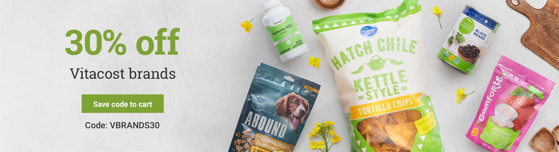 30% off vitacost brands.