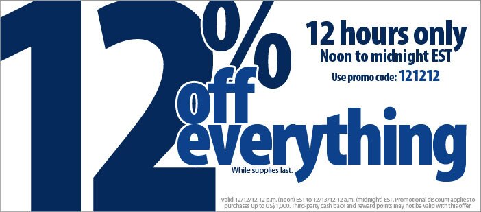12 hour sale at Vitacost