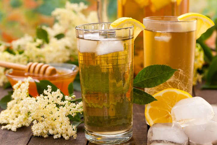 Homemade honey lemonade