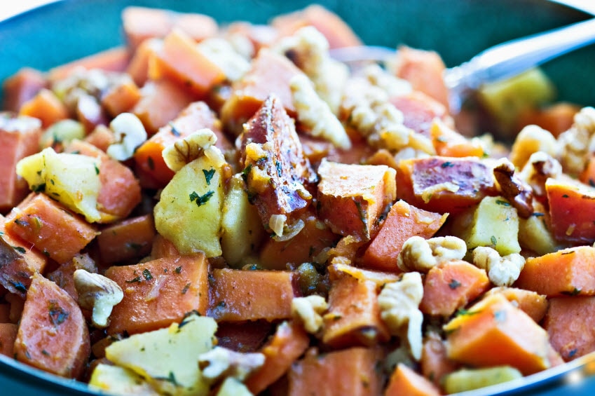 Creamy Basil Sweet Potato Salad