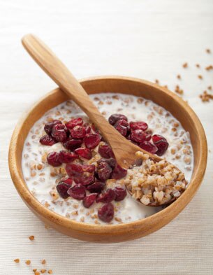 Buckwheat Porridge with Coconut & Cranberries buckwheat porridge with coconut and cranberries