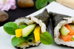 Nori-Cone Rolled Salads