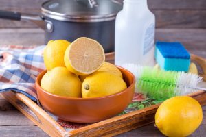 Baking Soda, Lemons and Eco-Friendly Cleaning Supplies on Table | Vitacost.com/blog
