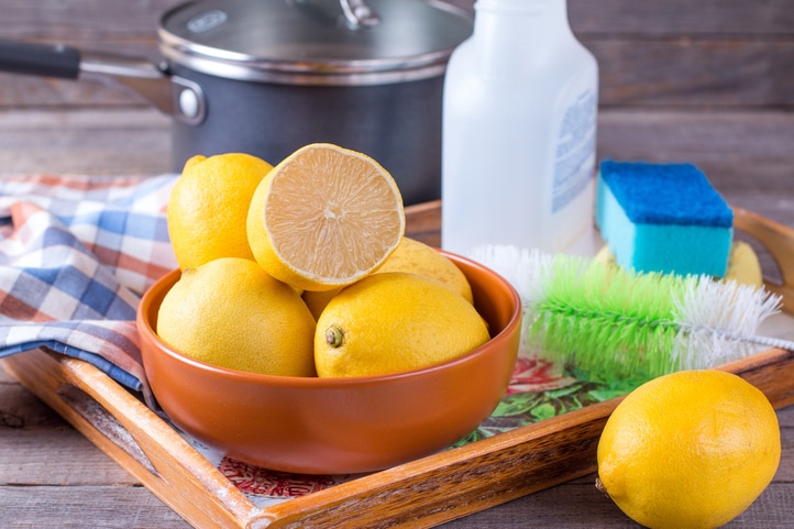 Baking Soda, Lemons and Eco-Friendly Cleaning Supplies on Table | Vitacost.com/blog