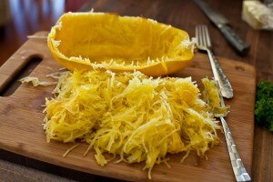 How to Make Noodles from Baked Spaghetti Squash