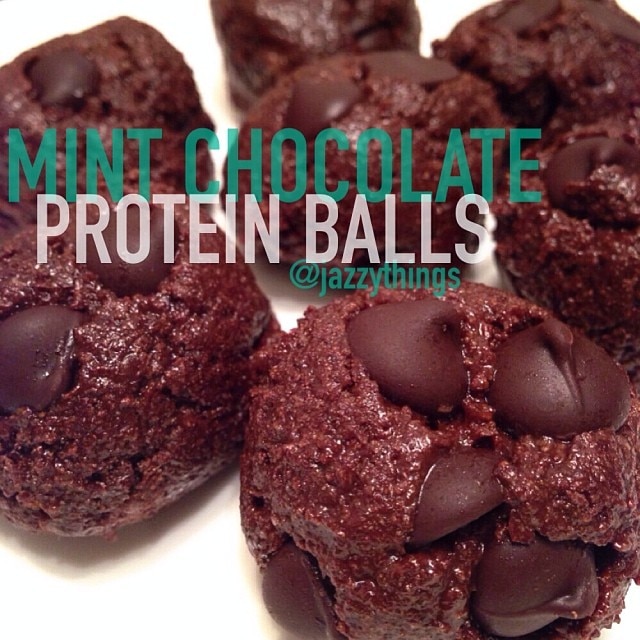 Minty Chocolate Protein Balls