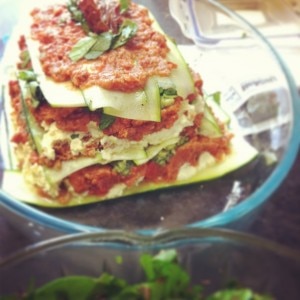 Lasagna assembled