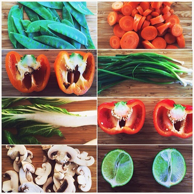 Vegetables on Chopping Board