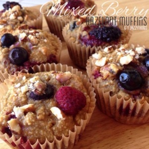 Berry Muffins Recipe with Hazelnuts