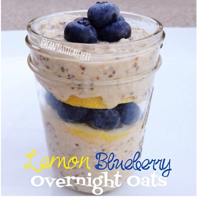 Lemon-Blueberry-Chia Oats Lemon-Blueberry Overnight Oats
