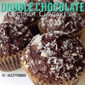 Healthy Chocolate Cupcakes with Coconut
