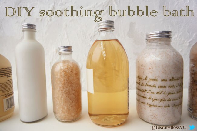 DIY Soothing Bubble Bath Bubble bath and lotions in jars