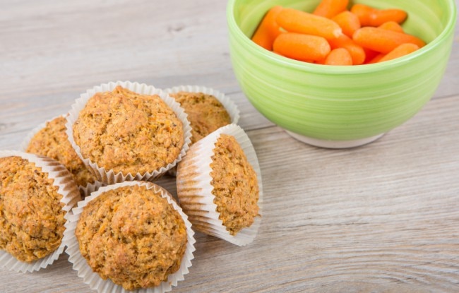 Vegan Carrot-Coconut Muffins Mini Vegan Carrot-Coconut Muffins