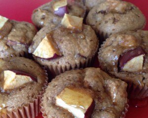 Apple Muffins with Caramel Glaze