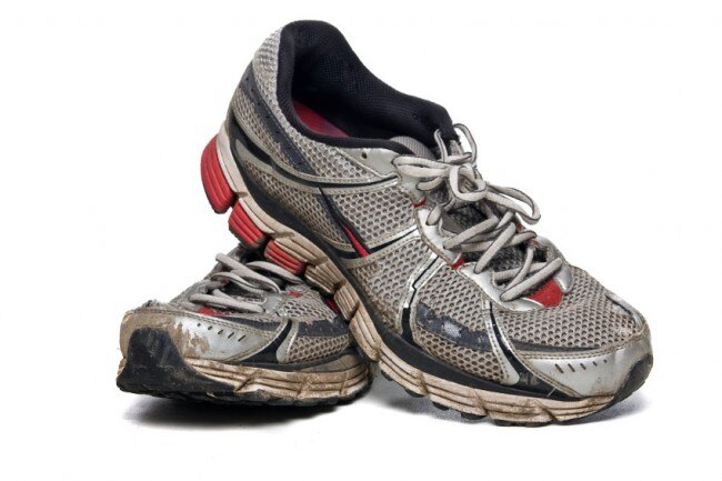 dirty running shoes