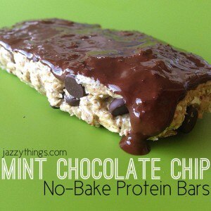 Homemade Mint Chocolate Protein Bars