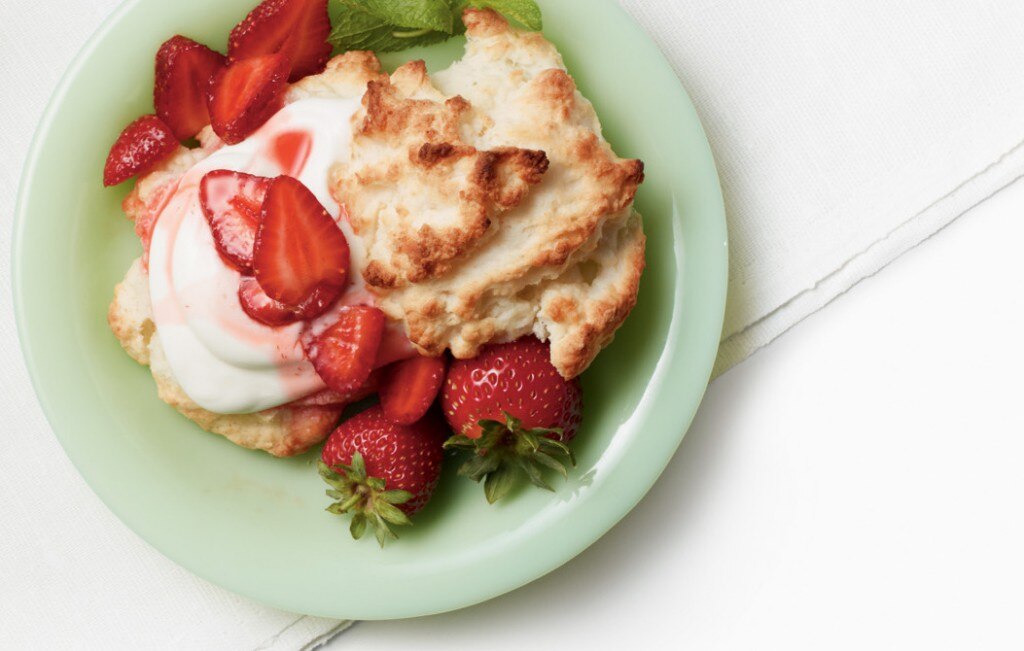 Strawberry Shortcake with Coconut Milk Whipped Cream Organic Strawberry Shortcake