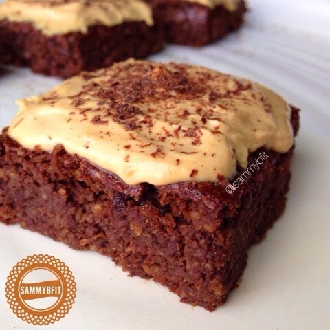 Cacao Brownies with Peanut Butter Frosting Recipe: Peanut Butter Chocolate Chip Brownies