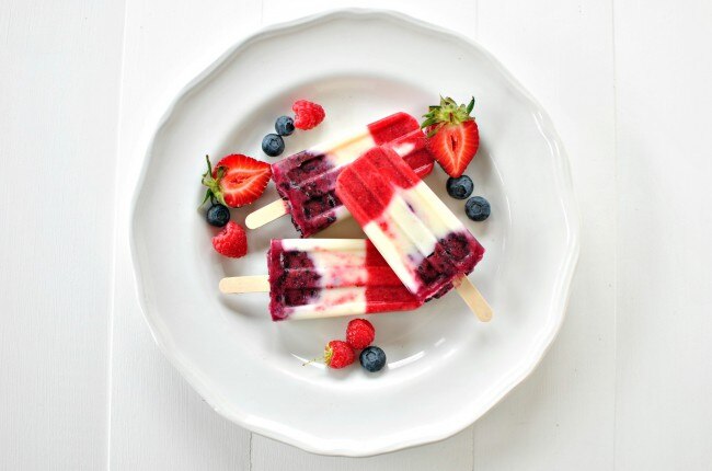 Triple-Berry Ice Pops Berrry Blast Ice Pops