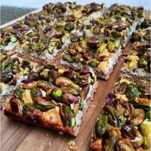 Coconut and Pistachio Snack Bars