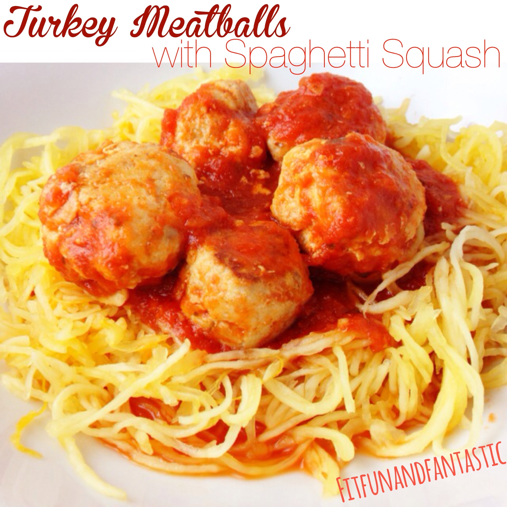 Spaghetti Squash Pasta with Turkey Meatballs Turkey Meatballs with Spaghetti Squash
