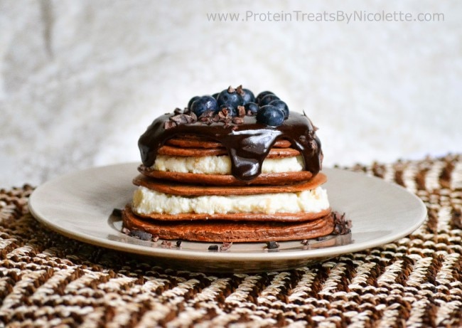 Chocolate Pancakes with Ricotta Filling