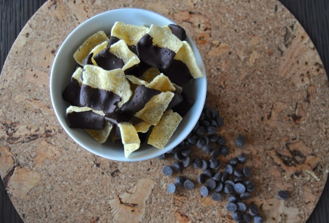 Dark Chocolate Lentil Chips Dark Chocolate-Covered Plentils