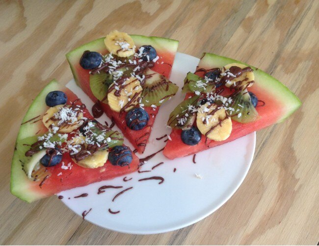 Watermelon Fruit Pizza Slices Watermelon Fruit Pizza