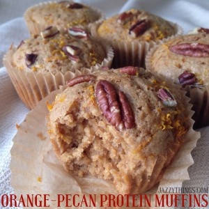 Orange-Pecan Protein Muffins