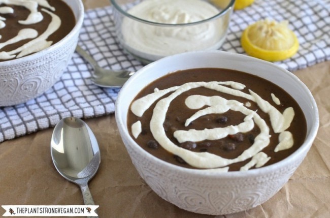 Vegan Black Bean Soup Vegan Black Bean Soup With Cashew Cream Drizzle