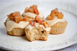 Apple Pie Cupcakes with Peanut Butter Frosting