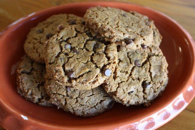 Sunflower Butter Cookies with Chocolate Chips