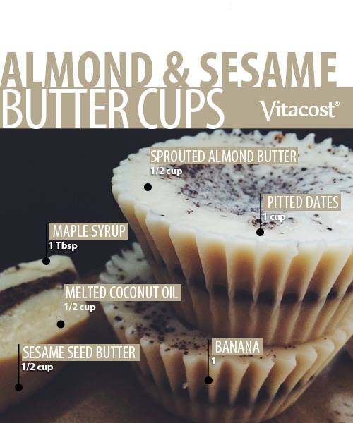 Vegan Almond & Sesame Butter Cups