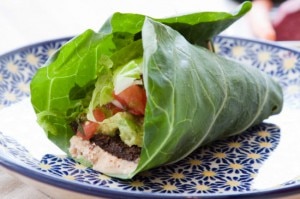 black-eyed pea and hummus wraps