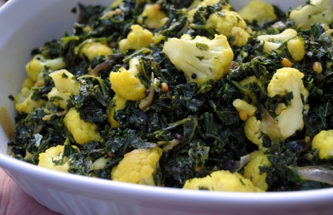Roasted Cauliflower and Kale
