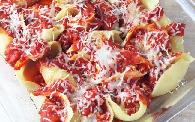 Italian Chicken Sausage Stuffed Shells 