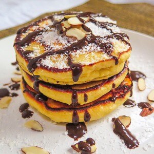 Almond Joyful Protein Pancakes
