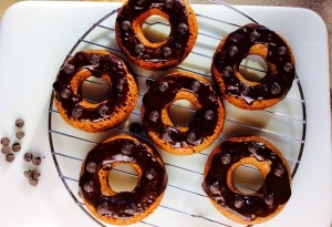 Glazed Peanut Butter Protein Donuts